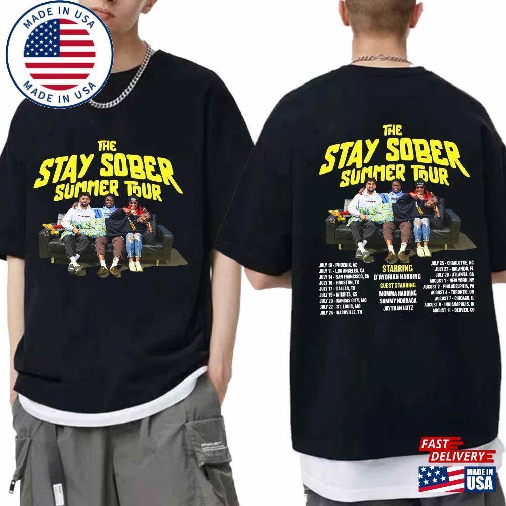 D Aydrian Harding The Stay Sober Summer Tour  Shirt Fan 2 Sided